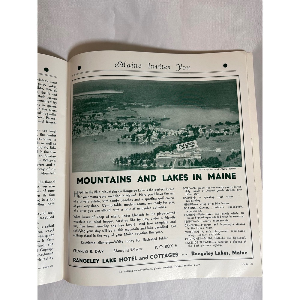 Vintage Maine Invites You Sixth Edition Travel Guide Booklet Fold Out Map Ripley - Picture 5 of 8